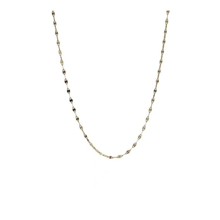 ネックレスチェーン 繊細ボールチェーン ゴールドネックレス レディース シンプル首飾り