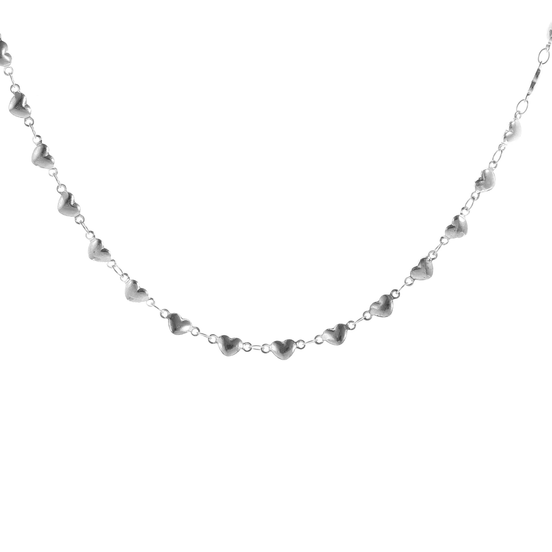 ネックレスチェーン 小さなハート連なるチョーカー