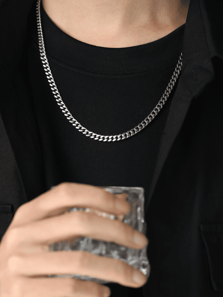 ネックレスチェーン 上品なキューバンリンクチェーン