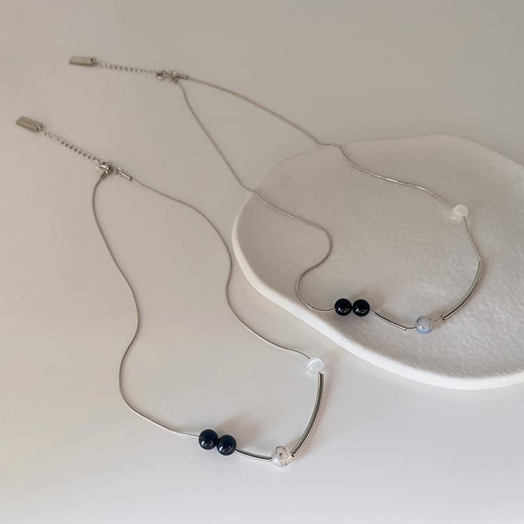 ネックレスチェーン パールビーズステンレスチェーン