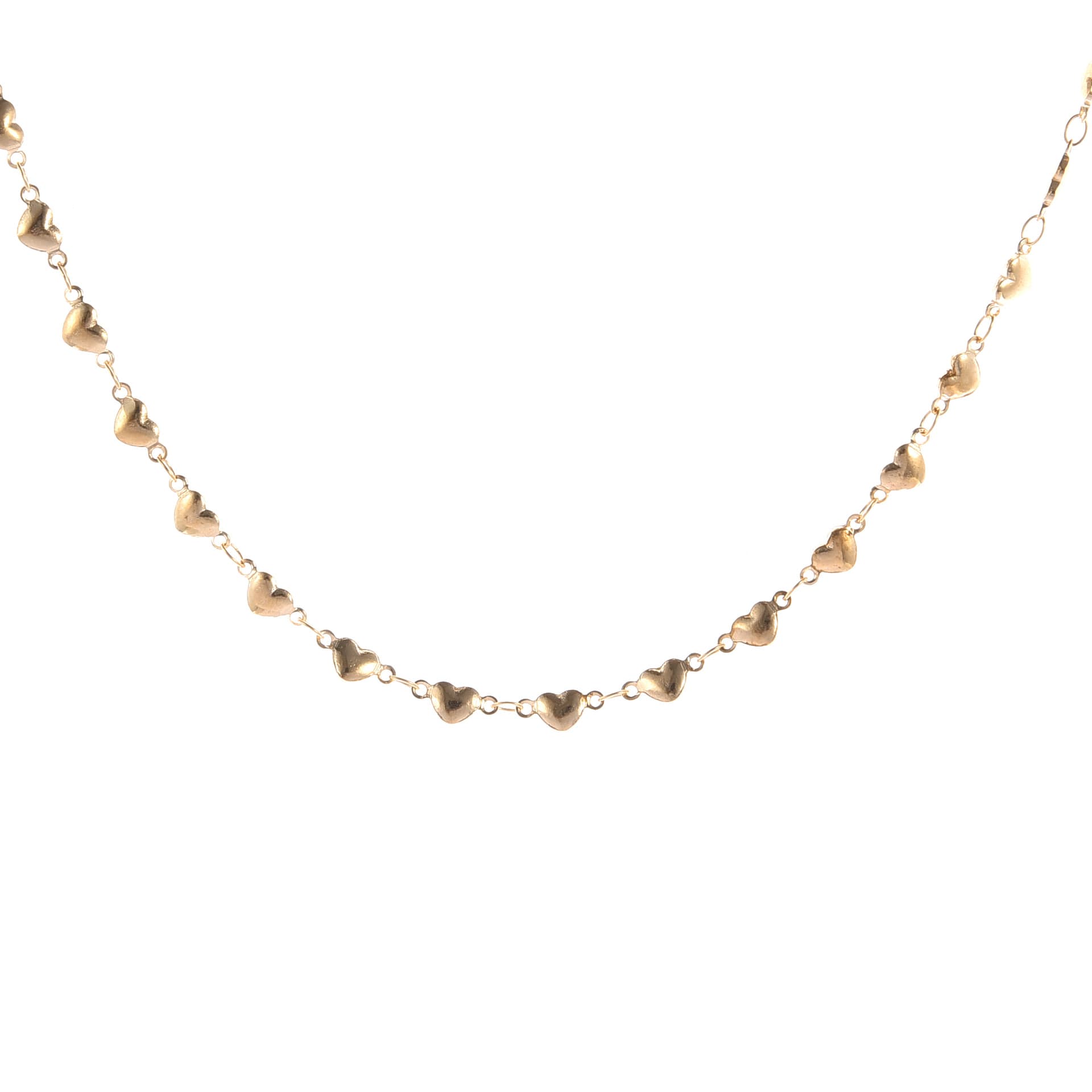 ネックレスチェーン 小さなハート連なるチョーカー