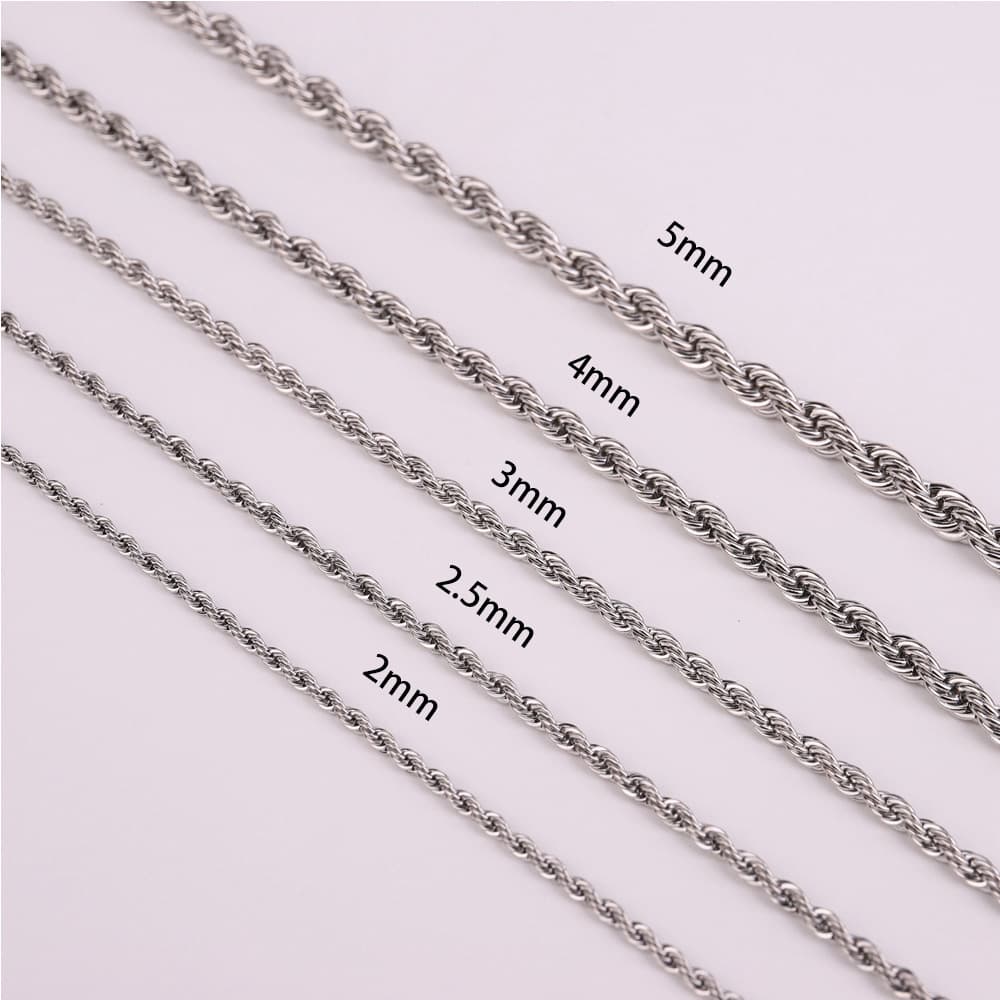 ネックレスチェーン 捻りロープ 職人技の煌めき