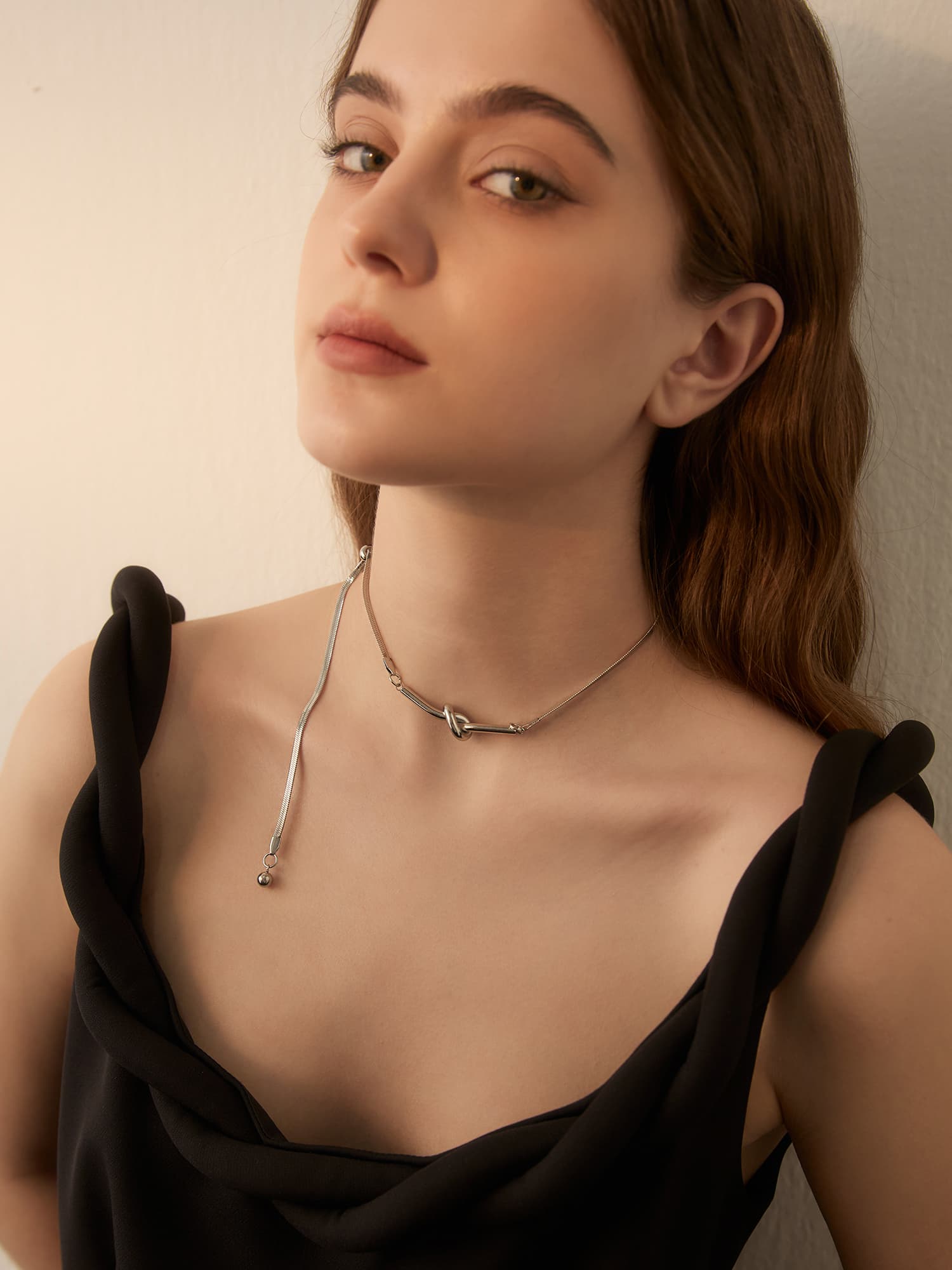 ネックレスチェーン 結び目モチーフ ネックレス