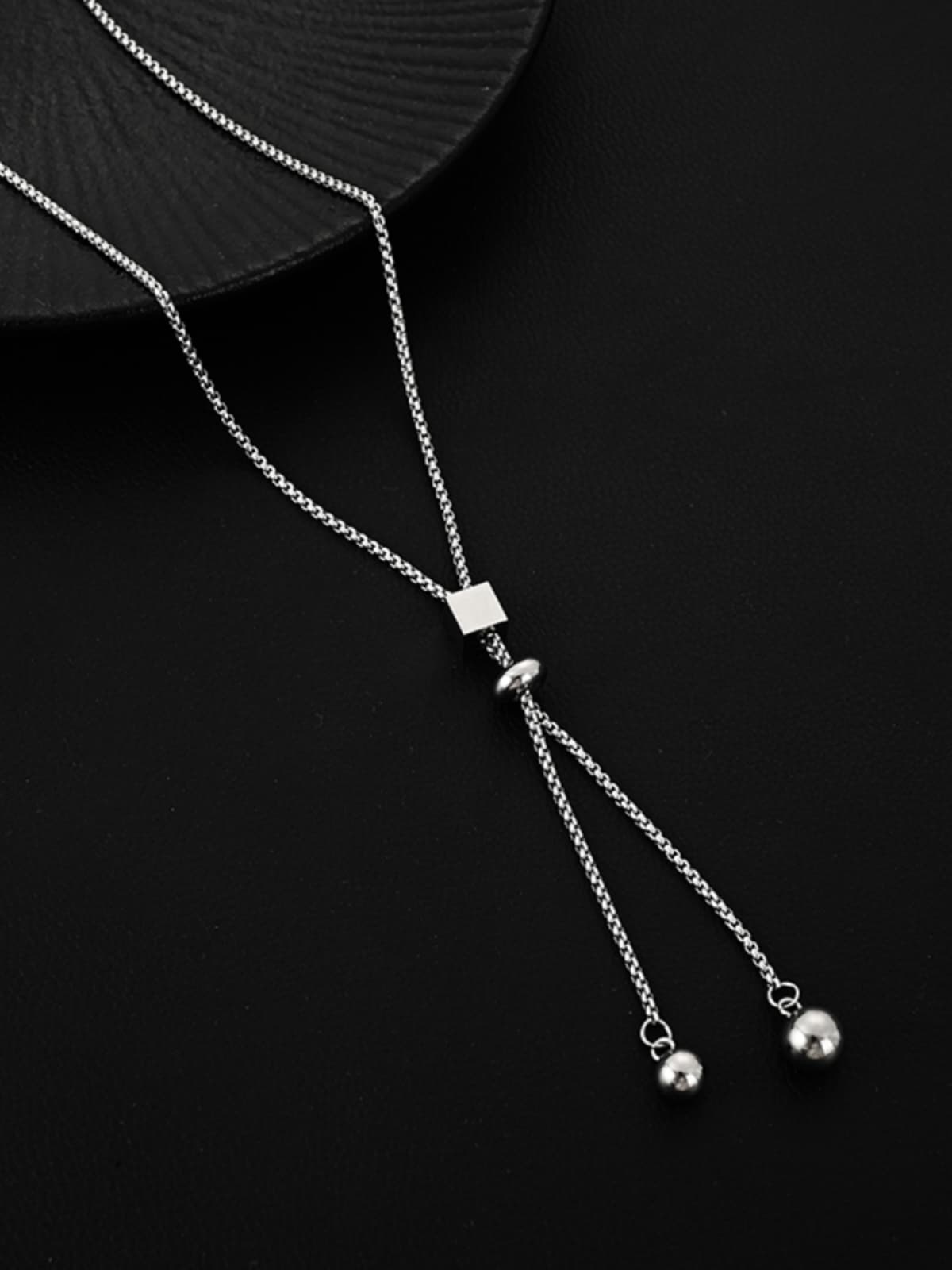 ネックレスチェーン 方形スライド式チタンネックレス