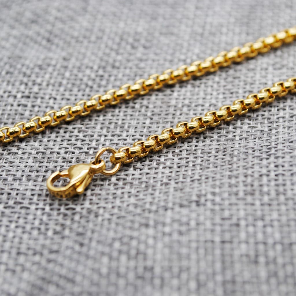 ネックレスチェーン 洗練美の輝き箱型チェーン