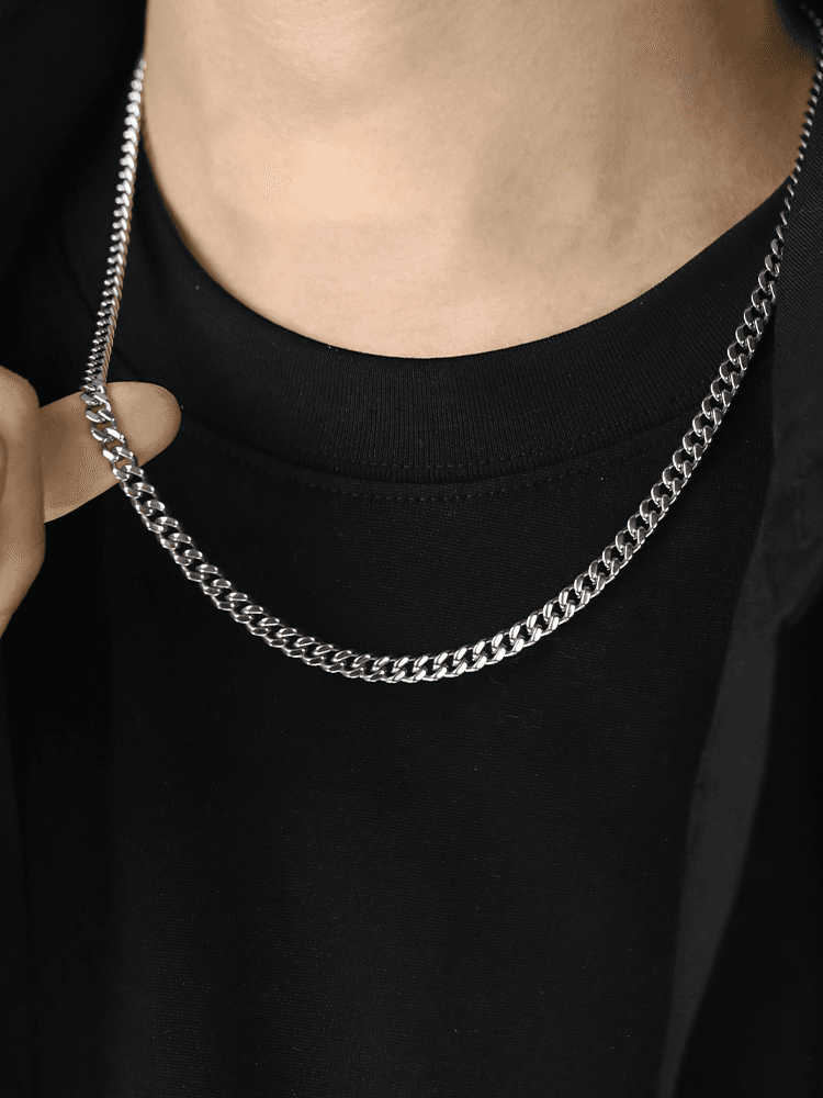 ネックレスチェーン 上品なキューバンリンクチェーン